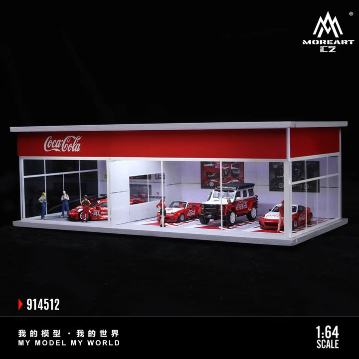 [Preorder] MoreArt 1:64 COCA COLA AND MONSTER ENERGY EXHIBITION HALL (2 Versions) MO914512/MO914513