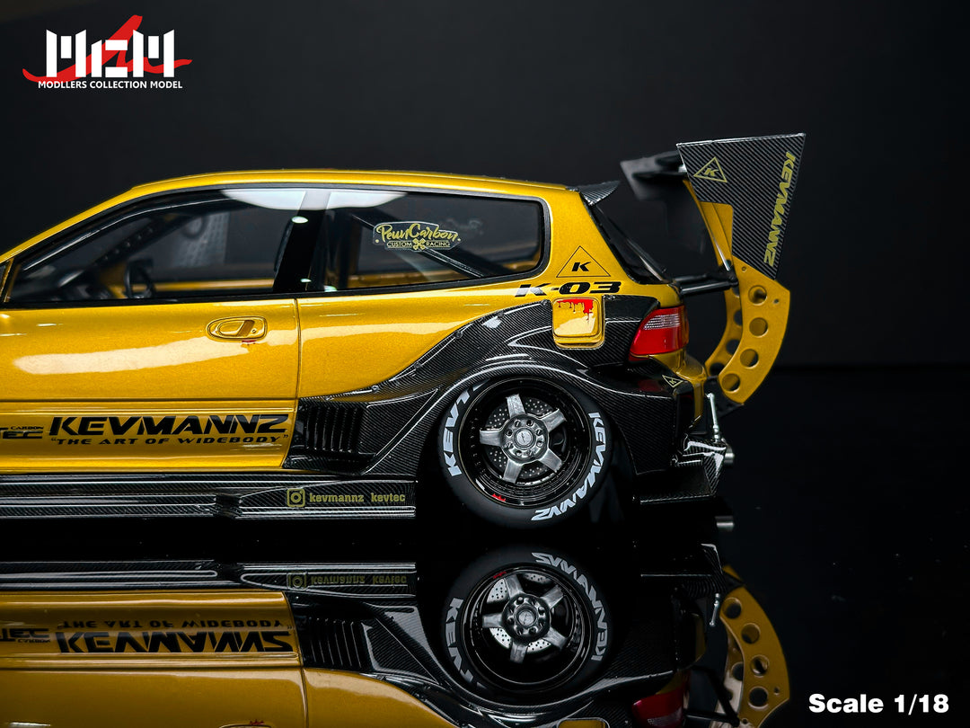 [Preorder] MCM 1:18 Honda Kevamannz 1996 EG6 Hatchback Wide  Body (5 Colours)