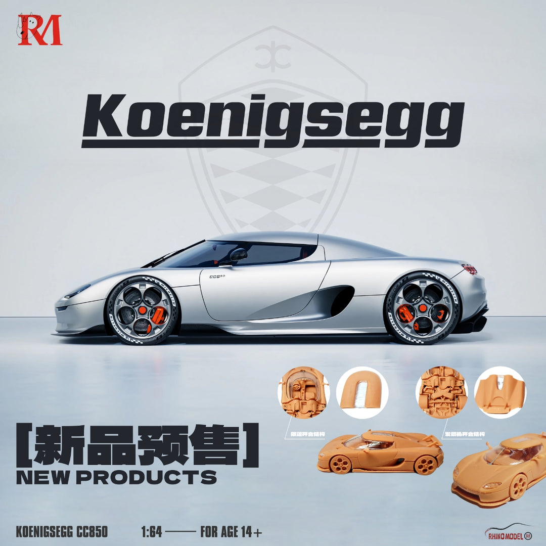[Preorder] Rhino Model 1:64 Koenigsegg CC850 Silver