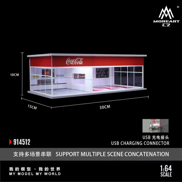 [Preorder] MoreArt 1:64 COCA COLA AND MONSTER ENERGY EXHIBITION HALL (2 Versions) MO914512/MO914513
