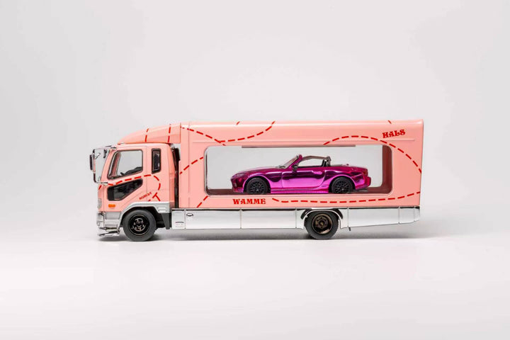 [Preorder] GCD 1:64 Lifting Van with Pink Pig Chrome MX-5 KS063/LL045-563