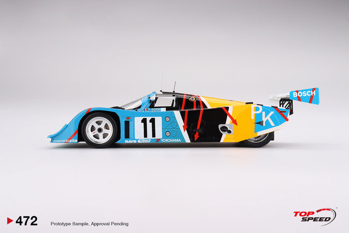 Topspeed 1:18 Porsche 962 CK6 #11 Porsche Kremer Racing 1990 Le Mans 24 Hrs. TS0472 Side