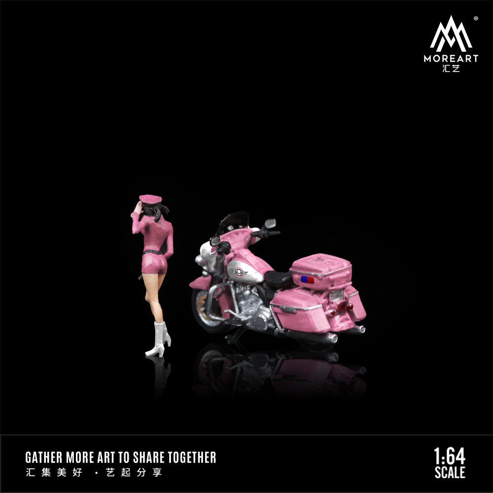 HO Scale (1:87) Police Motorcycle With Officer Figure | Painted Resin Model | Madrock Models | #1453-810