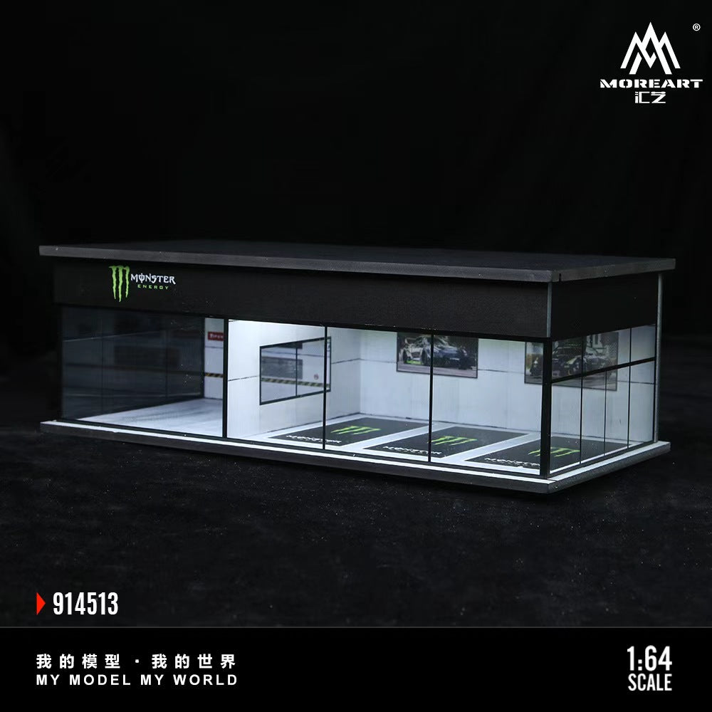[Preorder] MoreArt 1:64 COCA COLA AND MONSTER ENERGY EXHIBITION HALL (2 Versions) MO914512/MO914513