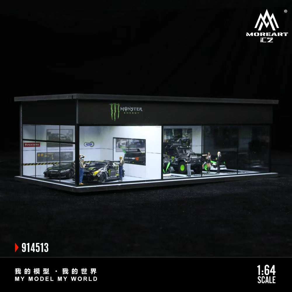 [Preorder] MoreArt 1:64 COCA COLA AND MONSTER ENERGY EXHIBITION HALL (2 Versions) MO914512/MO914513