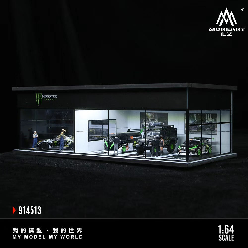 [Preorder] MoreArt 1:64 COCA COLA AND MONSTER ENERGY EXHIBITION HALL (2 Versions) MO914512/MO914513