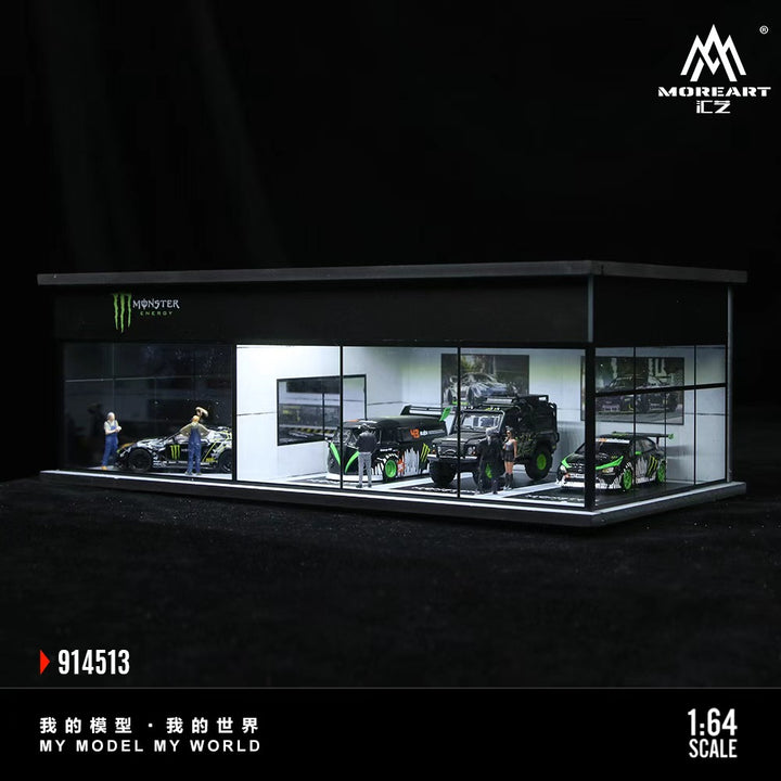 [Preorder] MoreArt 1:64 COCA COLA AND MONSTER ENERGY EXHIBITION HALL (2 Versions) MO914512/MO914513