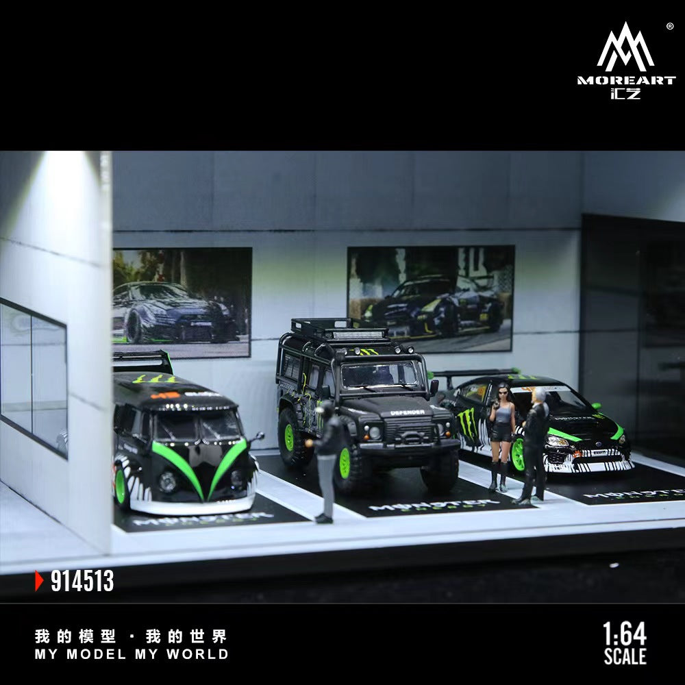 [Preorder] MoreArt 1:64 COCA COLA AND MONSTER ENERGY EXHIBITION HALL (2 Versions) MO914512/MO914513