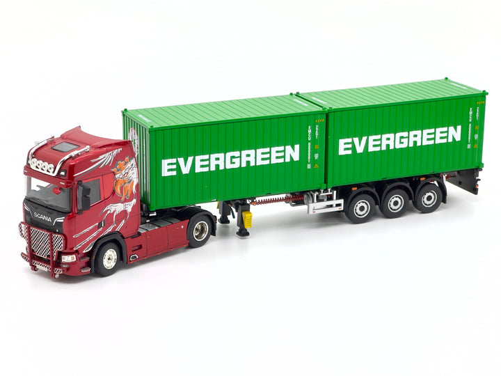 [Preorder] Sonic Gear 1:64 Scania 730S Container Telescopic Keel Trailer Set (4 Versions)