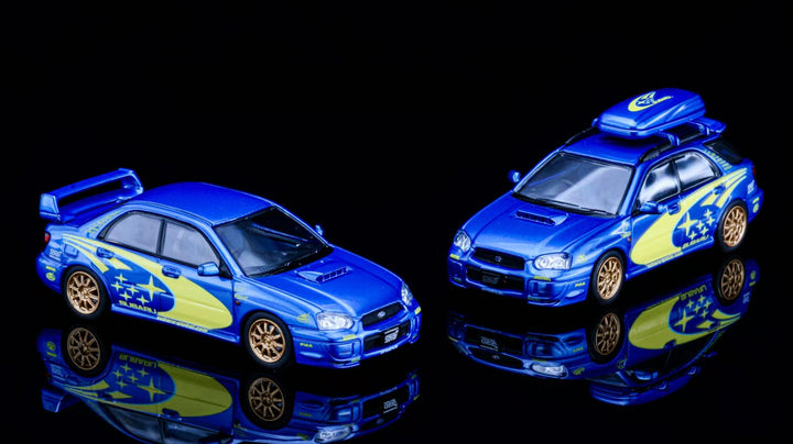 Furuya 1:64 SUBARU impreza wrx sti 8 Rally Blue (2 Versions)