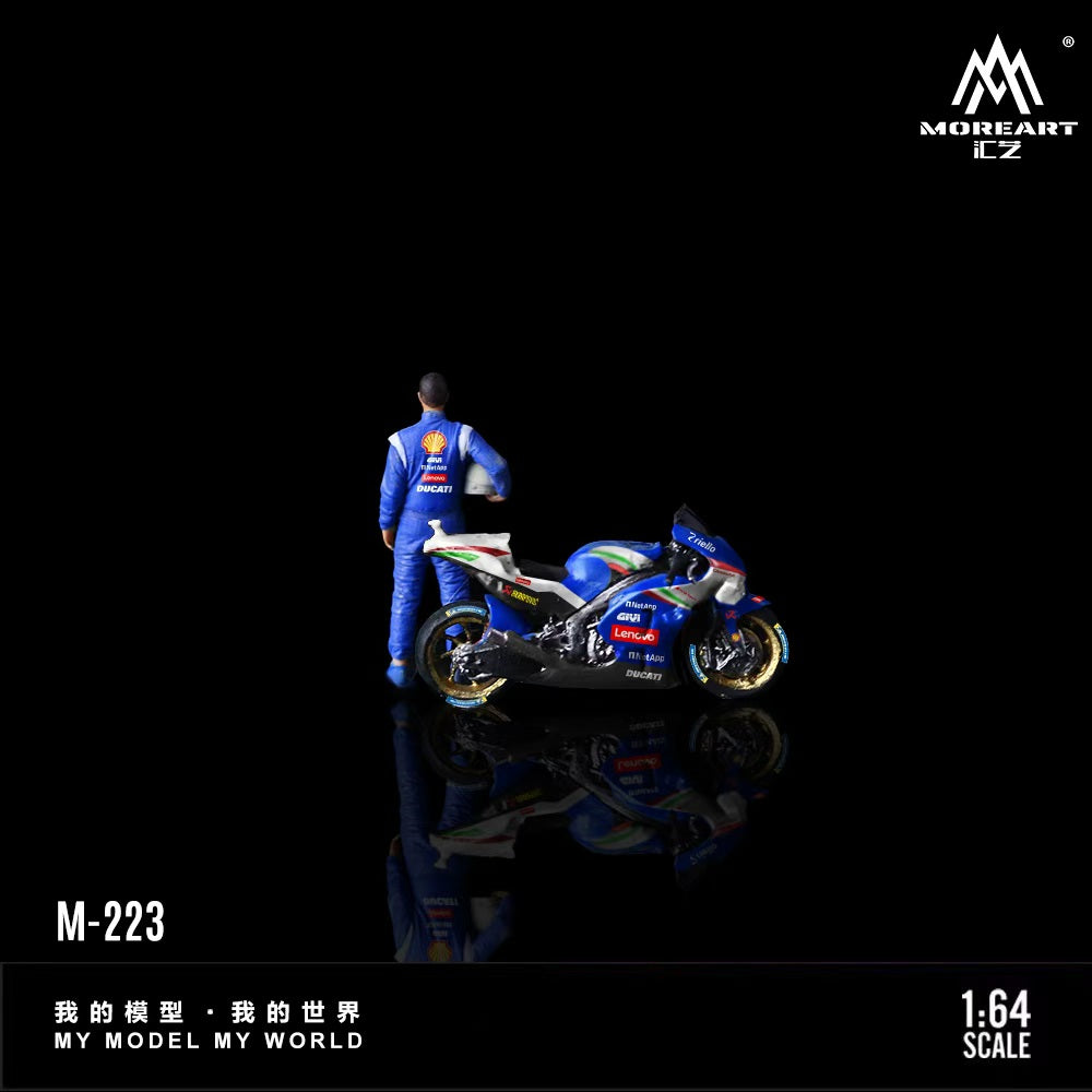 [Preorder] MoreArt 1:64 DUGATI MOTOGP BLUE NO.1 MOTORCYCLE RAGING DRIVER SET MO222223