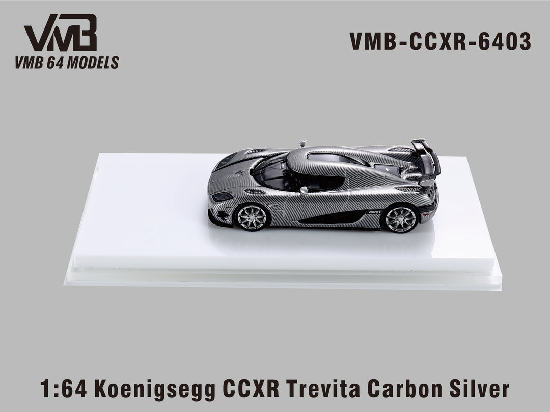 [Preorder] VMB 1:64 Koenigsegg CCXR Trevita - Carbon Silver