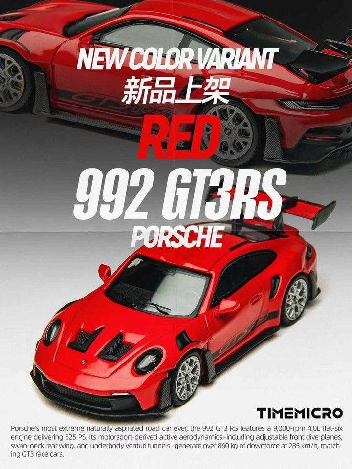 [Preorder] TimeMicro 1:64 Porsche 911 (992) GT3 RS Red TM644644