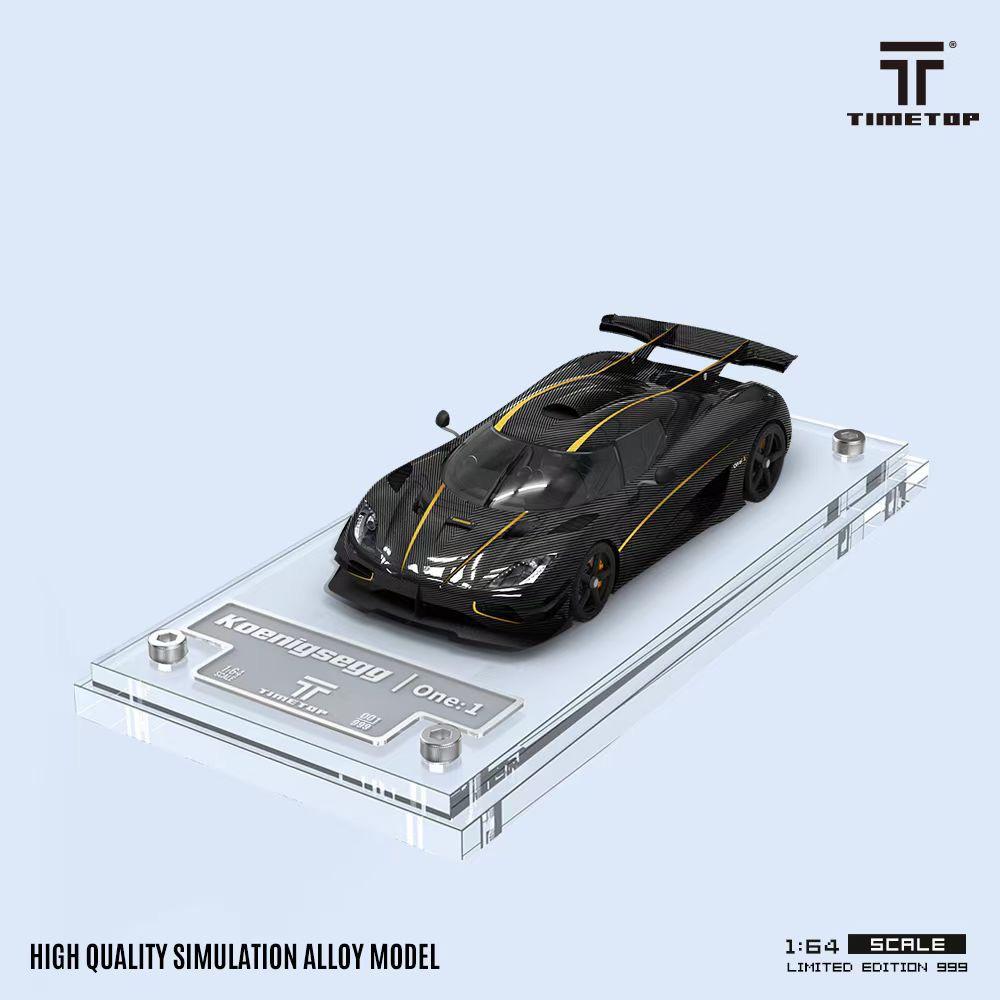 Time Top 1:64 Koenigsegg One:1 Carbon Gold / Pink (2 Colours)
