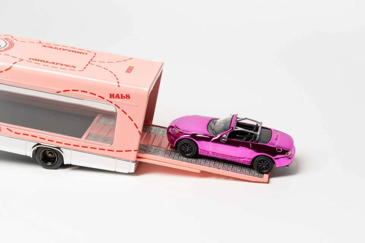 [Preorder] GCD 1:64 Lifting Van with Pink Pig Chrome MX-5 KS063/LL045-563