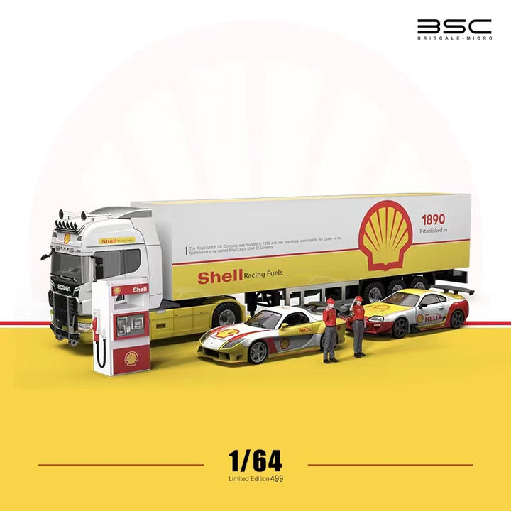 BSC 1:64 Shell Series (Mazda RX-7/Supra A80/Scania Transport Vehicle ...