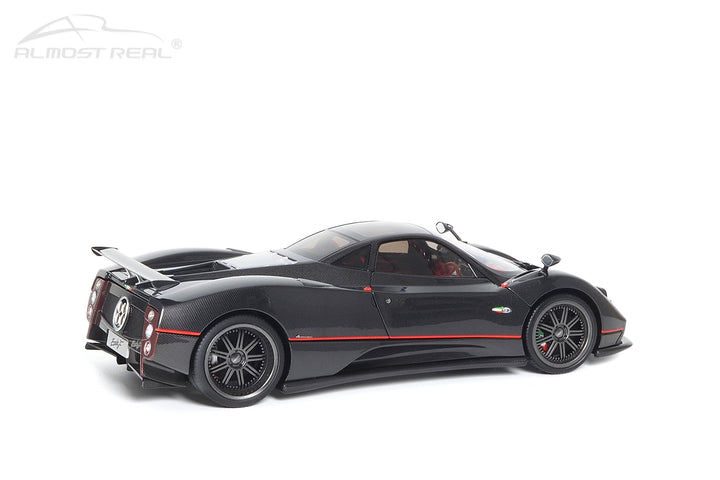 Almost Real 1:18 Pagani Zonda F - 2005 - Gloss Carbon Black with Red Stripe