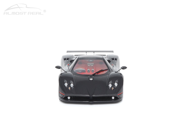 Almost Real 1:18 Pagani Zonda F - 2005 - Gloss Carbon Black with Red Stripe