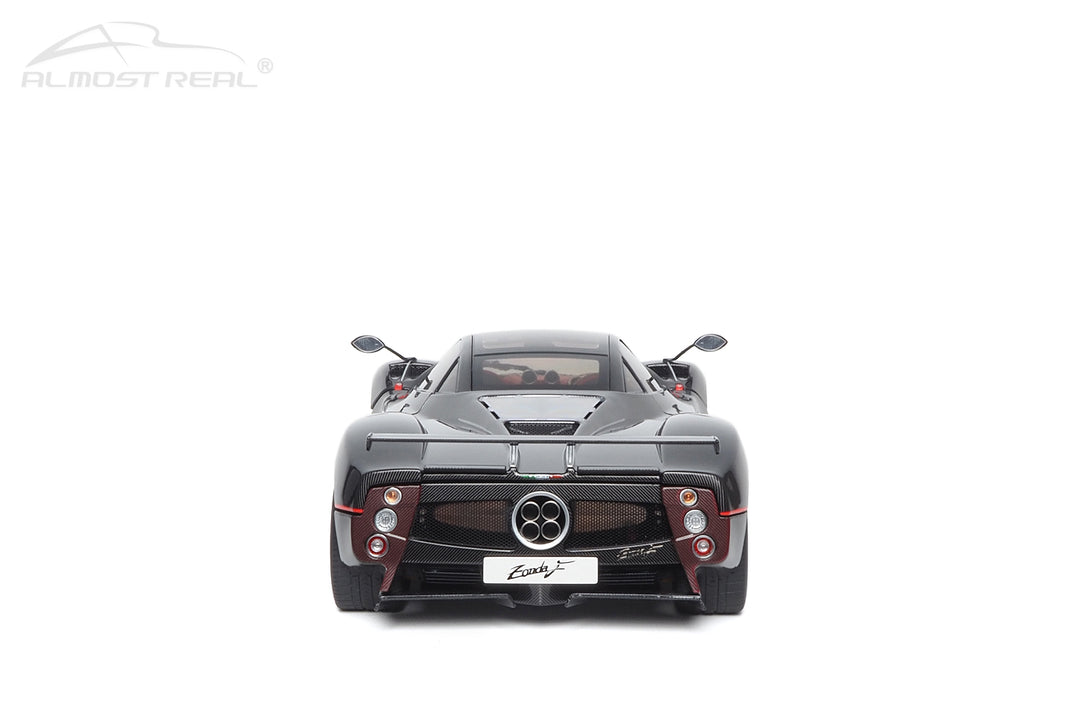 Almost Real 1:18 Pagani Zonda F - 2005 - Gloss Carbon Black with Red Stripe