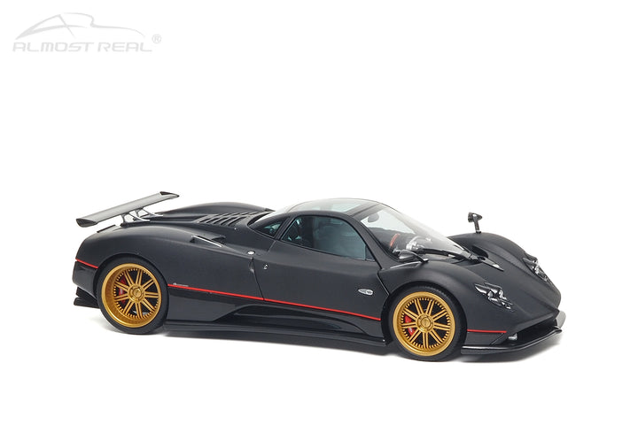 [Preorder] Almost Real 1:18 Pagani Zonda F - 2005 - Matt Carbon Black with Red Stripe 850411001