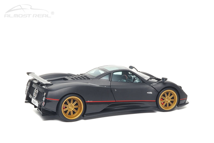 [Preorder] Almost Real 1:18 Pagani Zonda F - 2005 - Matt Carbon Black with Red Stripe 850411001