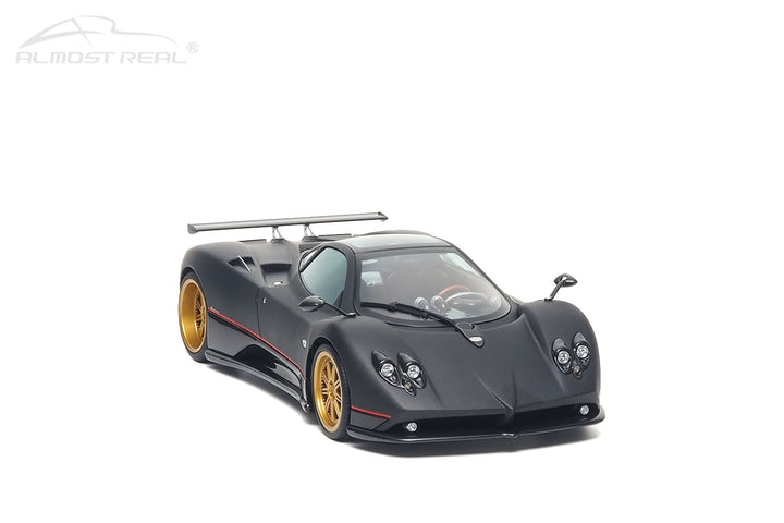 [Preorder] Almost Real 1:18 Pagani Zonda F - 2005 - Matt Carbon Black with Red Stripe 850411001