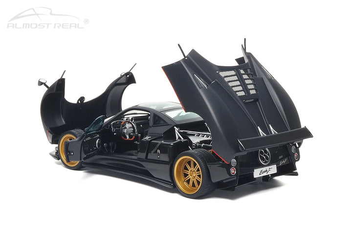[Preorder] Almost Real 1:18 Pagani Zonda F - 2005 - Matt Carbon Black with Red Stripe 850411001