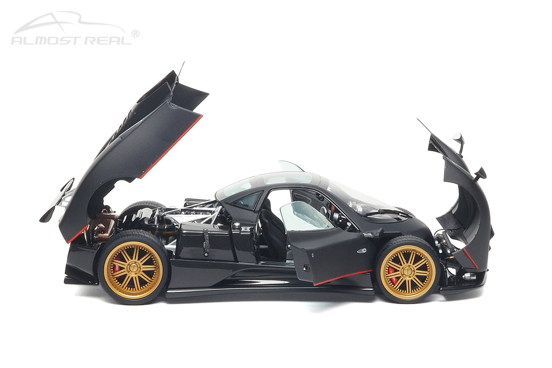 [Preorder] Almost Real 1:18 Pagani Zonda F - 2005 - Matt Carbon Black with Red Stripe 850411001