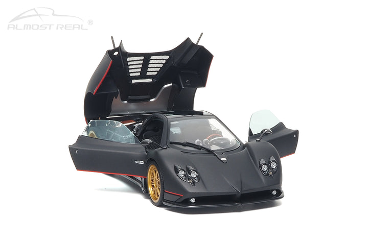 [Preorder] Almost Real 1:18 Pagani Zonda F - 2005 - Matt Carbon Black with Red Stripe 850411001