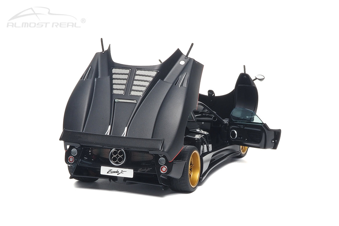 [Preorder] Almost Real 1:18 Pagani Zonda F - 2005 - Matt Carbon Black with Red Stripe 850411001