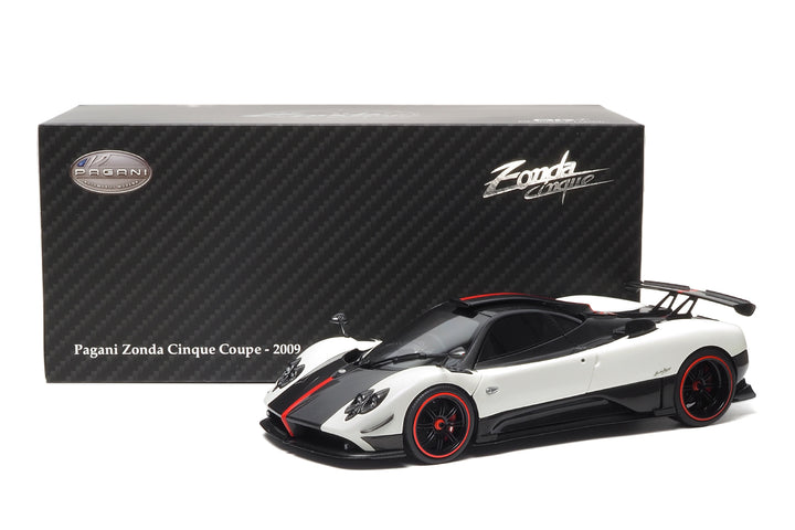 [Preorder] Almost Real 1:18 Pagani Zonda Cinque Coupe - 2009 - Bianco Benny RHD