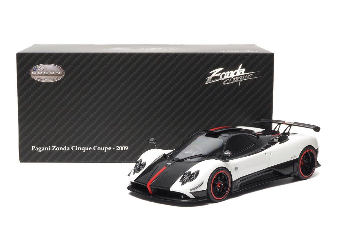 [Preorder] Almost Real 1:18 Pagani Zonda Cinque Coupe - 2009 - Bianco Benny RHD