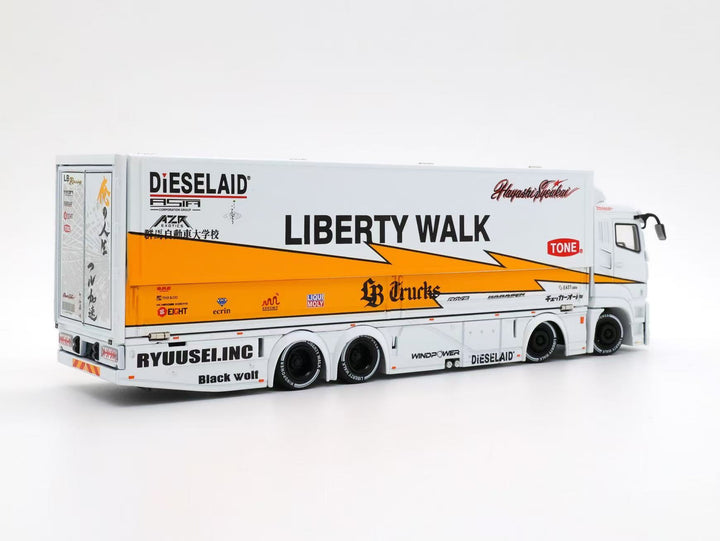 [Preorder] Tubro Truck 1:64 Super Great LBWK Mitsubishi Fuso Yellow Lightning Silhouette Livery