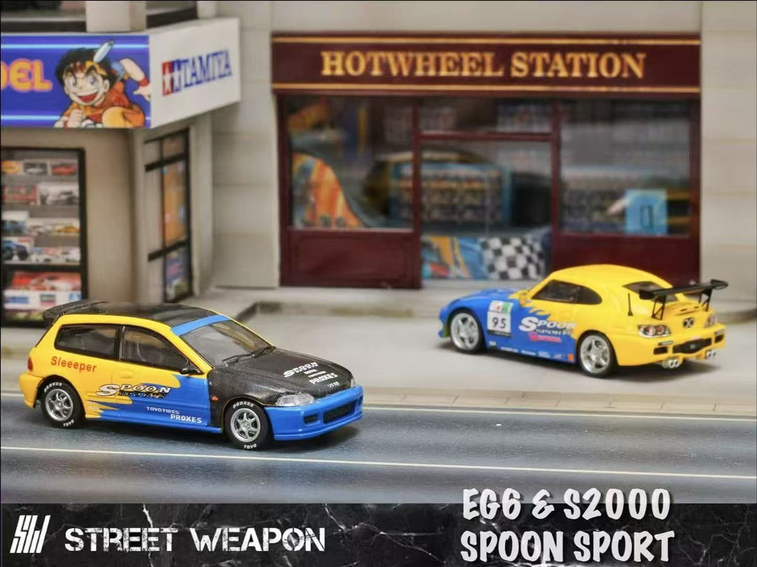 [Preorder] Street Weapon 1:64 Honda Spoon Sport EG6/ S2000 (2 Versions)