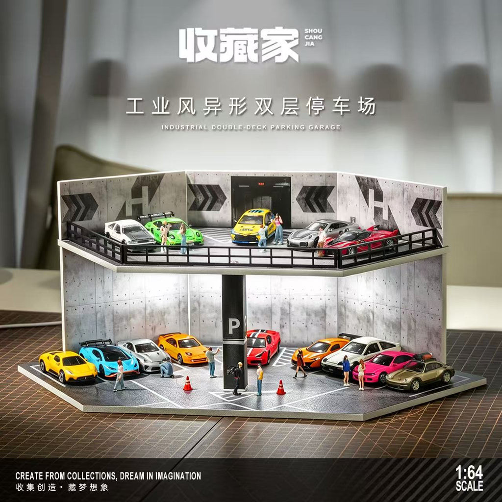 Preorder] SHOU CANG JIA 1:64 INDUSTRIAL DOUBLE-DECK PARKING GARAGE