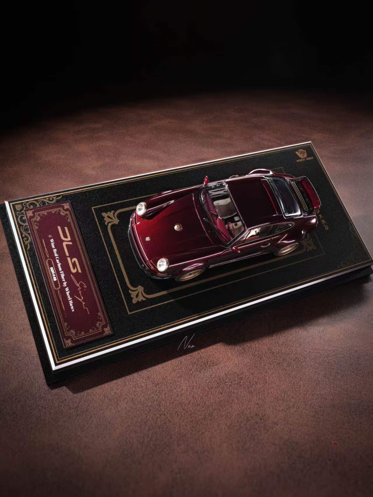 DeepMaker x Wheel Haus 1:64 Porsche Singer DLS Wine Red Carbon