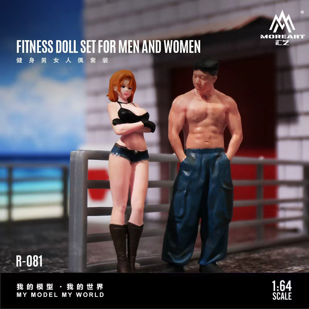 [Preorder] MoreArt 1:64 FITNESS DOLL SETFOR MEN AND WOMEN MO223081