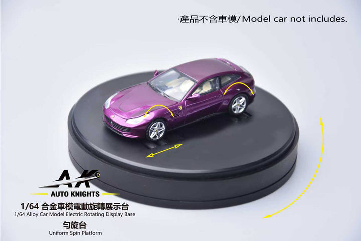 [Preorder] AUTO KNIGHTS · AK 1:64 Alloy Car Model Electric Rotating Display Base Uniform Spin Platform