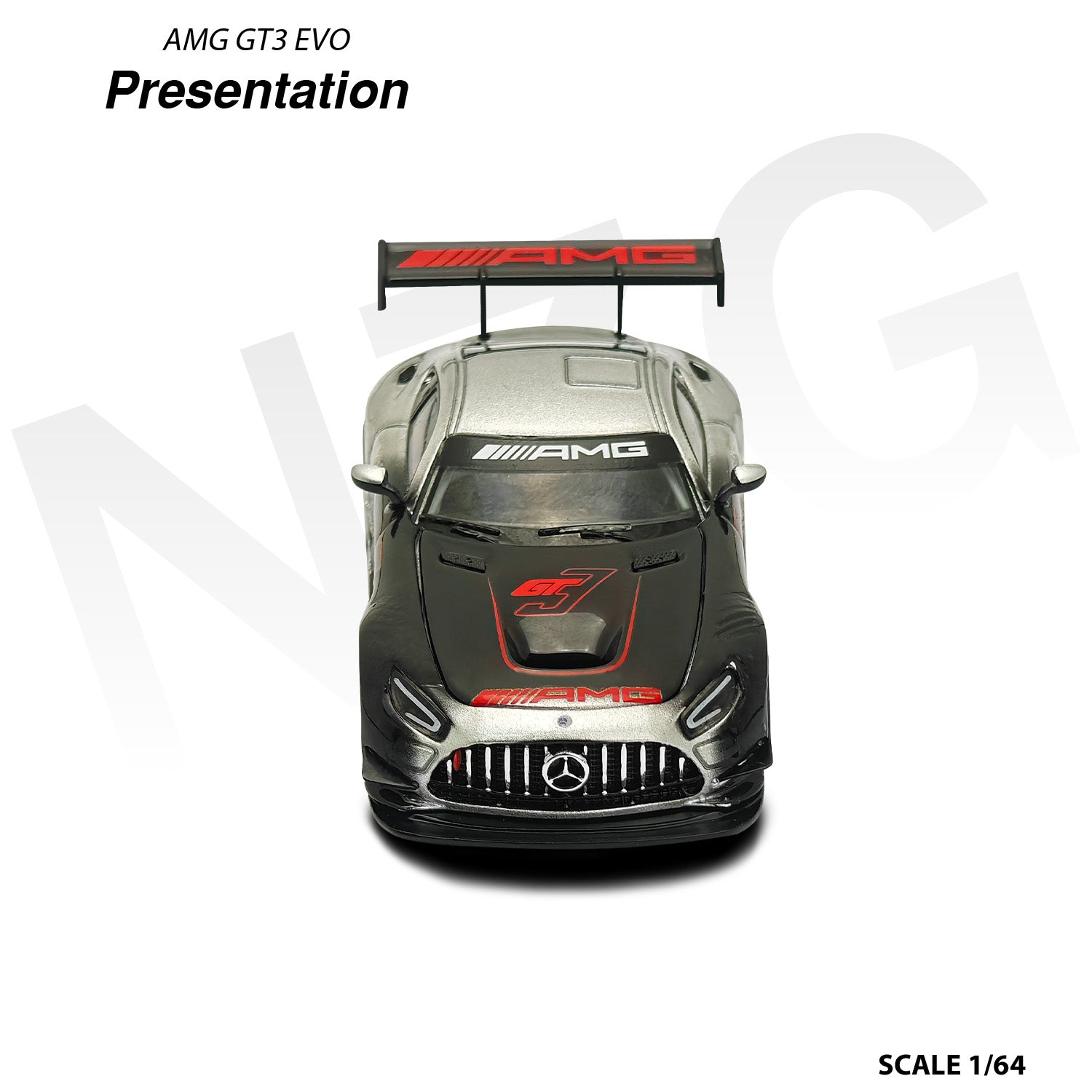 KILO works 1:64 Mercedes AMG GT3 EVO II Presentation black