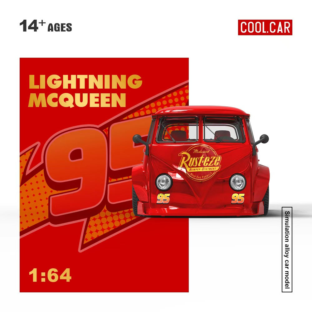 [Preorder] Cool Car 1:64 Volkswagen T1 Lightning McQueen Livery CC643923