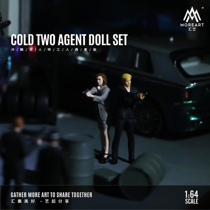[Preorder] MoreArt 1:64 Cold Two Agent Doll Set