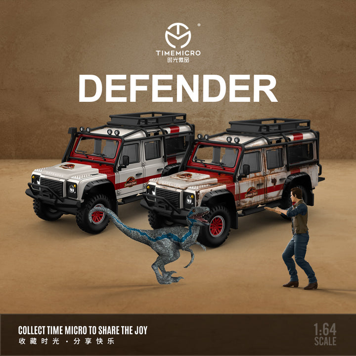 [Preorder] Time Micro 1:64 Land Rover Defender Jurassic Livery (3 Versions)