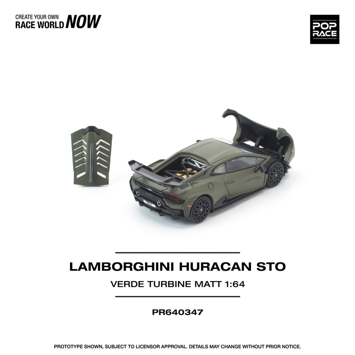[Preorder] POPRACE 1:64 LAMBORGHINI HURACAN STO VERDE TURBINE MATT PR640347