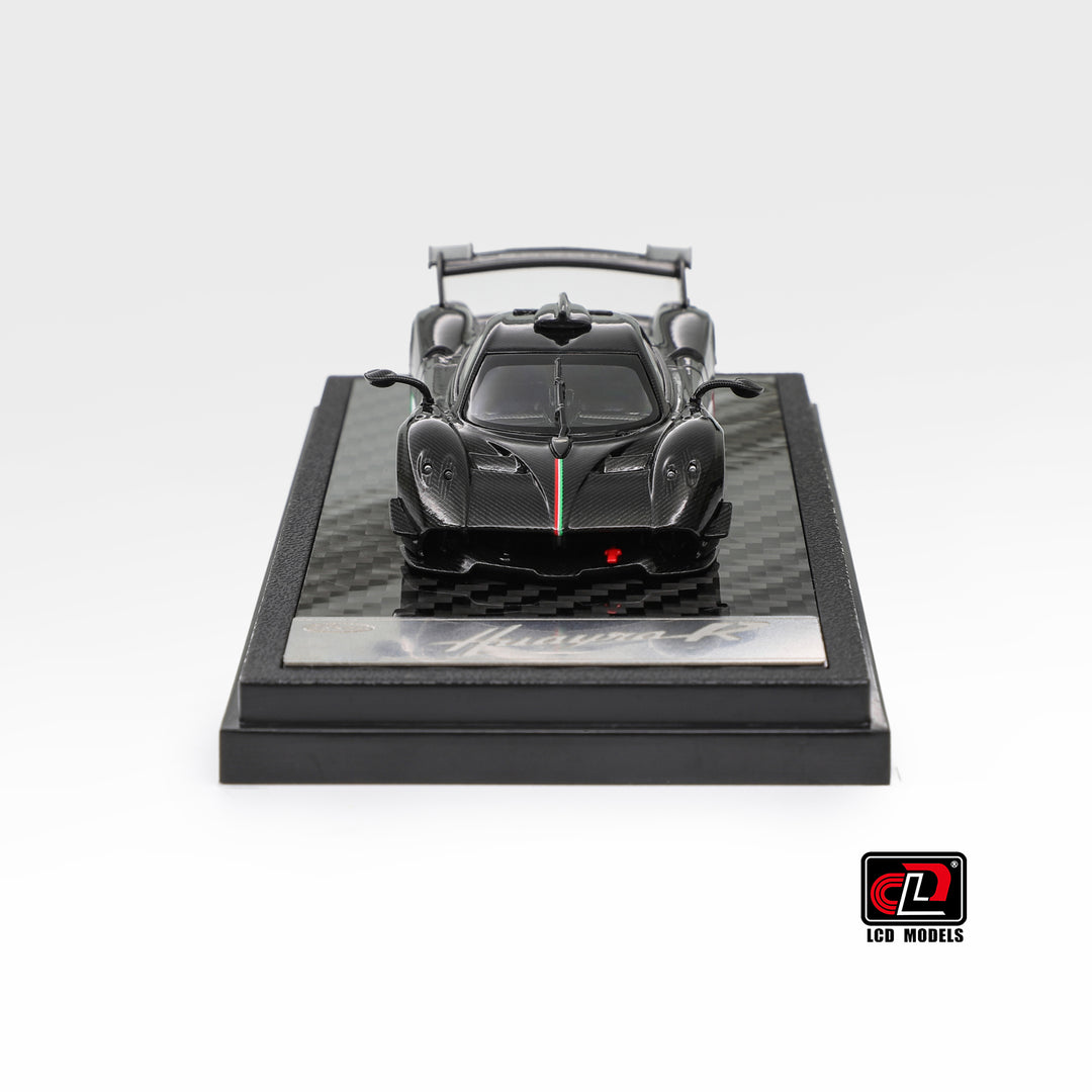 [Preorder] LCD 1:64 Pagani Huayra R Carbon Black with Italian flag LCD64028-CBI