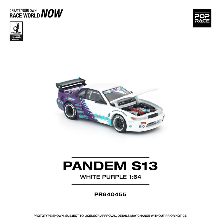 [Preorder] POPRACE 1:64 PANDEM S13 WHITE PURPLE PR640455