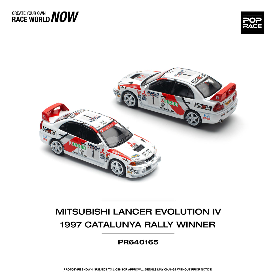 [Preorder] POPRACE 1:64 MITSUBISHI LANCER EVO IV - WINNER, RALLY DE CATALUNYA 1997