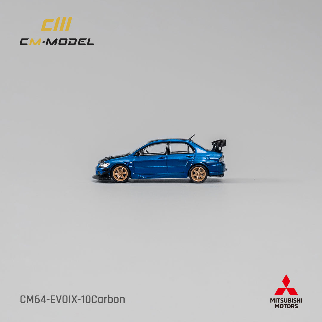 [Preorder] CM Model 1:64 Mitsubishi Lancer EvoIX Metallic Blue -Carbon Hood