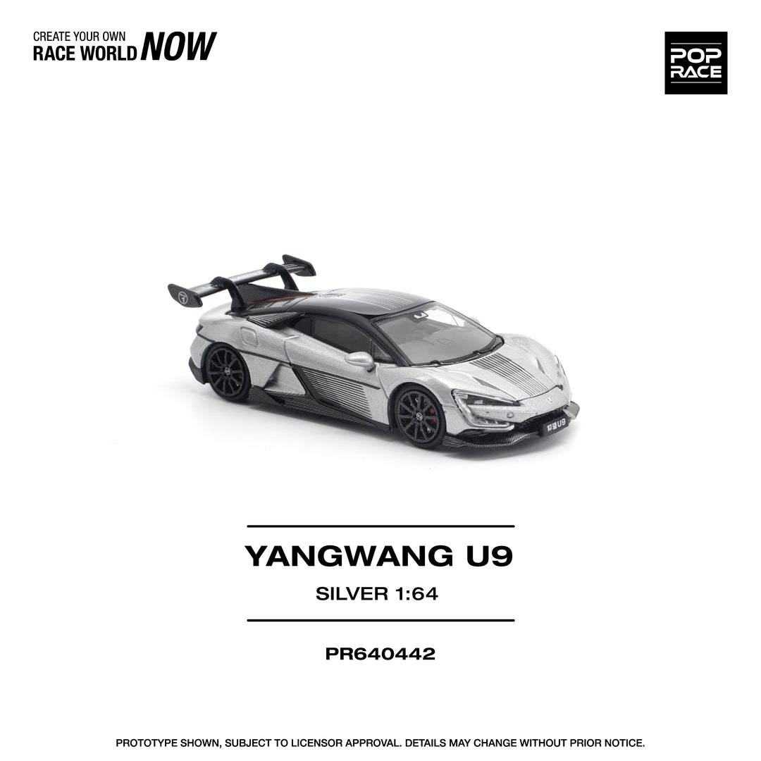 [Preorder] POPRACE 1:64 Yangwang U9 - Silver PR640442