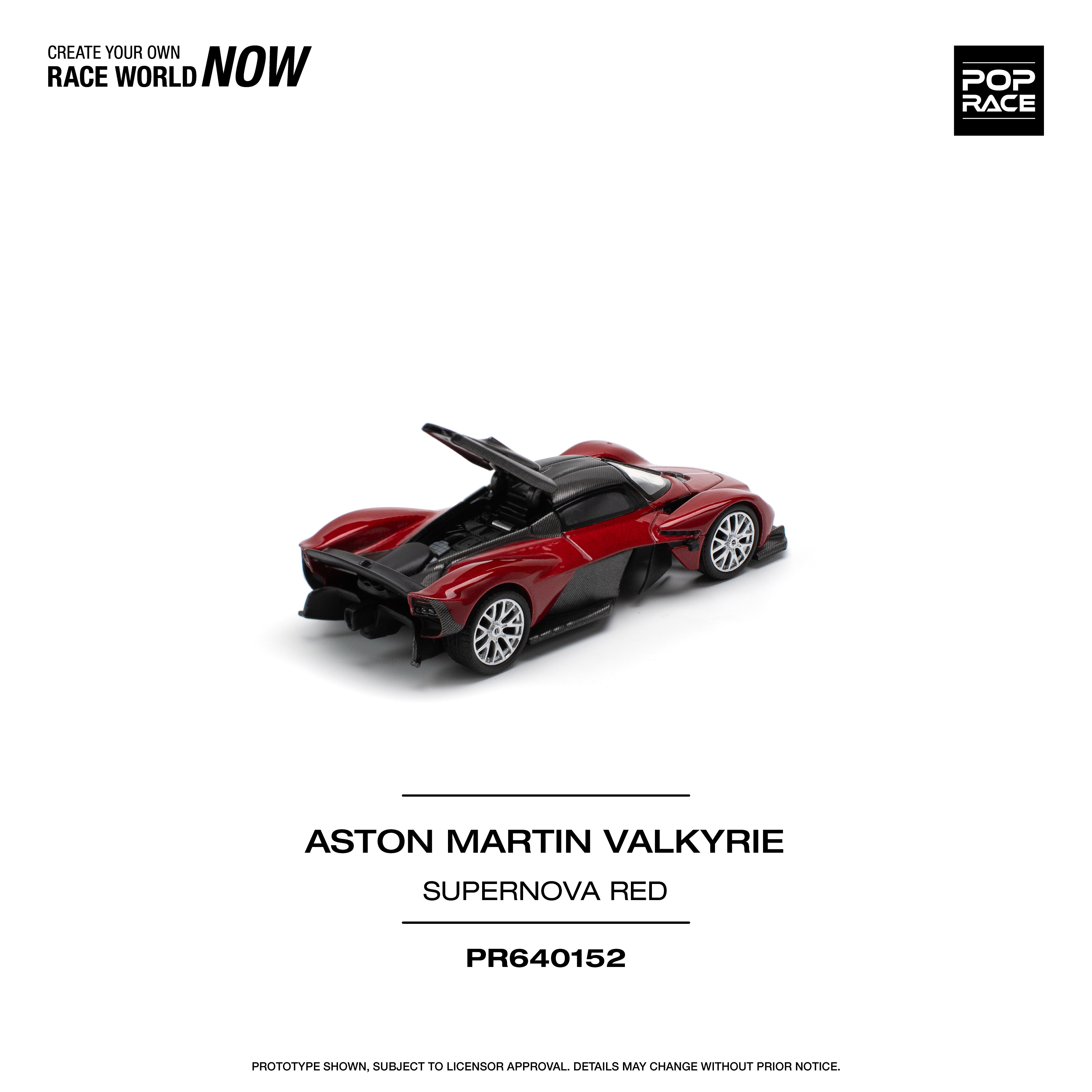 POPRACE 1:64 ASTON MARTIN VALKYRIE SUPERNOVA RED PR640152