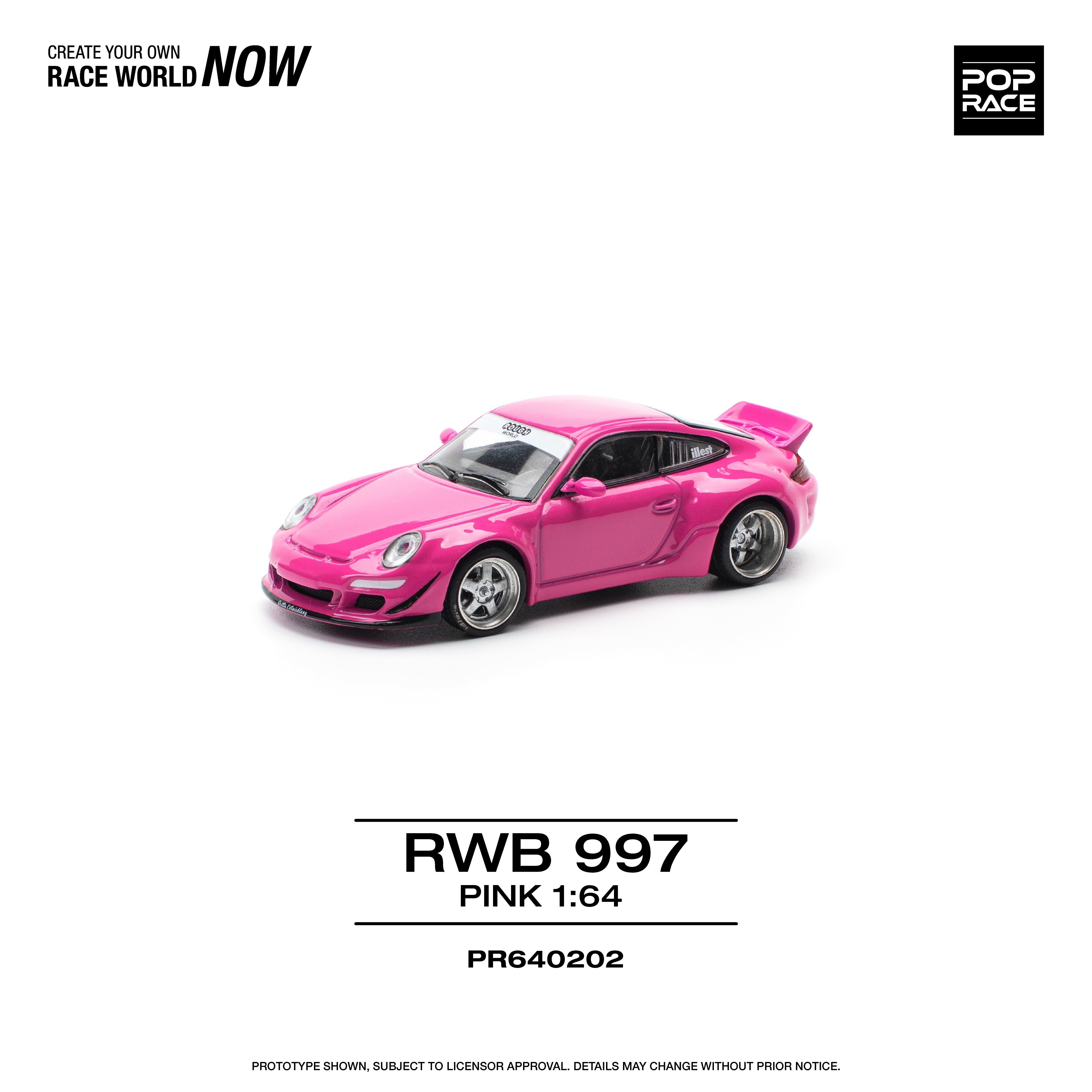 Preorder] POPRACE 1:64 RWB 997 - PINK – Horizon Diecast